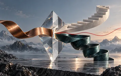 Conceptual illustration generated with ImageGen — One ribbon, two readings