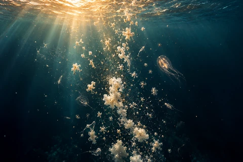 The Depth Ledger of the Ocean Carbon Pump: Particle Transport, Fragmentation, and Actual Sequestration Time — conceptual cover