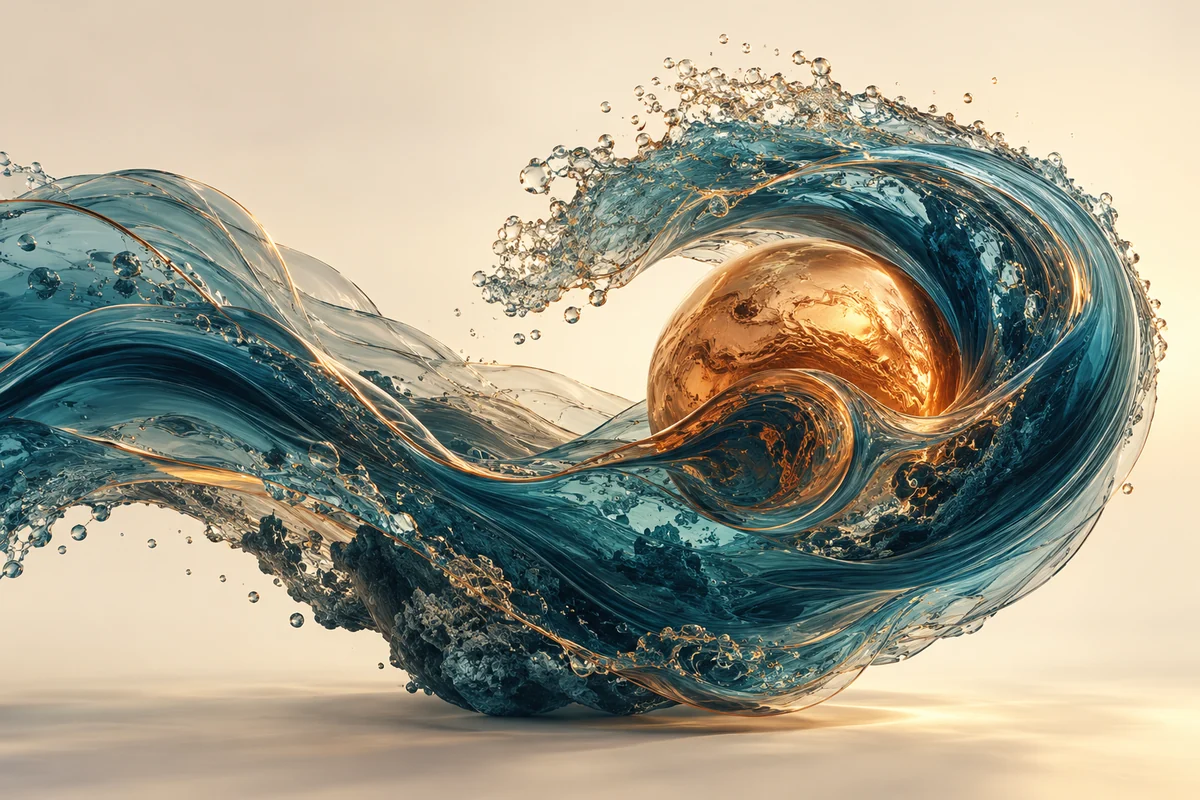 Conceptual editorial illustration for A Moving Ocean Baseline: Marine Heatwaves, Attribution and Ecological Exposure