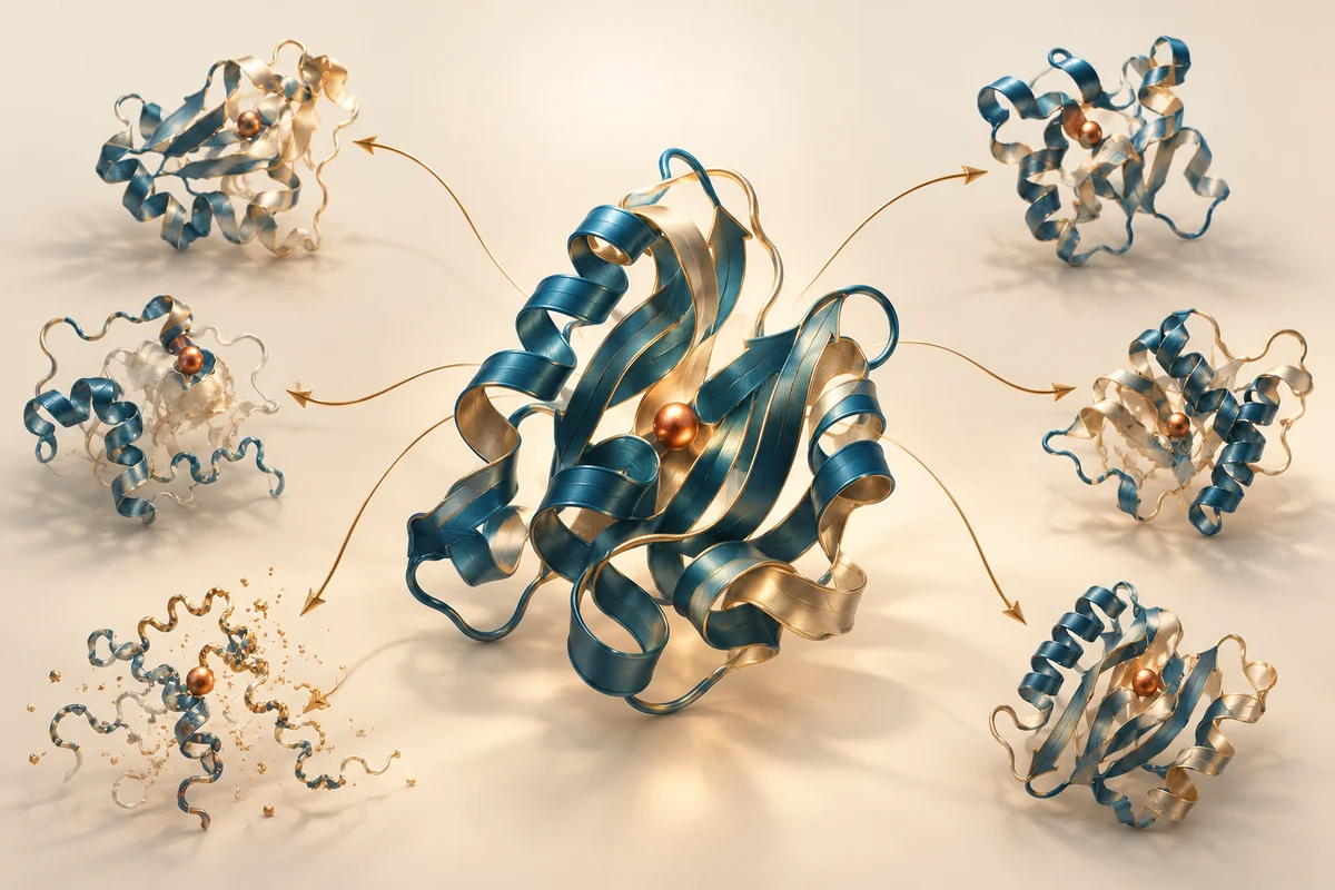 Conceptual editorial illustration for Predicting a Molecular Consequence: Variant-Effect Models between Evolution and Clinical Evidence